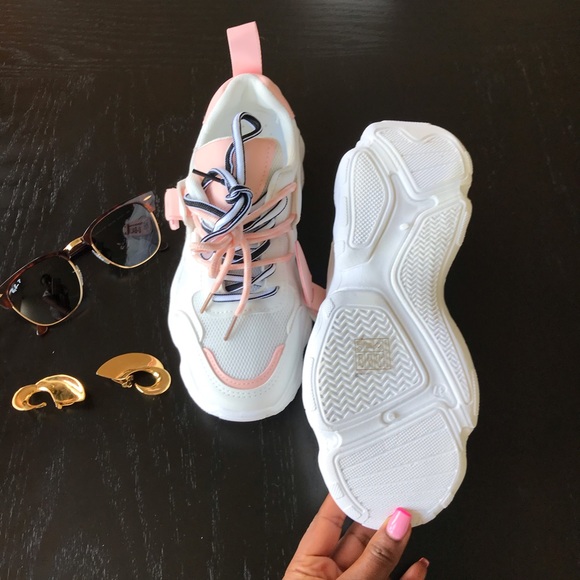 LACE-UP FRONT  CHUNKY  SOLE  SNEAKERS - Picture 3 of 4